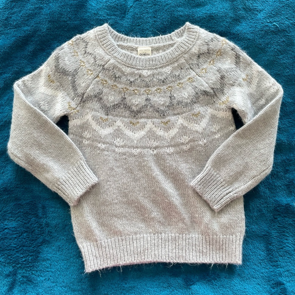 Oshkosh Metallic Fair Isle Sweater
